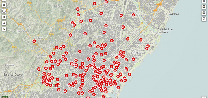 Mapa biblioteques Barcelona